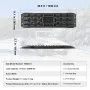 VEVOR 10 TON Traction Boards with PP Material, Recovery Boards for Off-road Vehicles/Cars/Pickups/SUVs/RVs, Pair Tire Traction Mats on Snow, Sand, Mud and Loose Terrain, Storage Bag, Long, Black