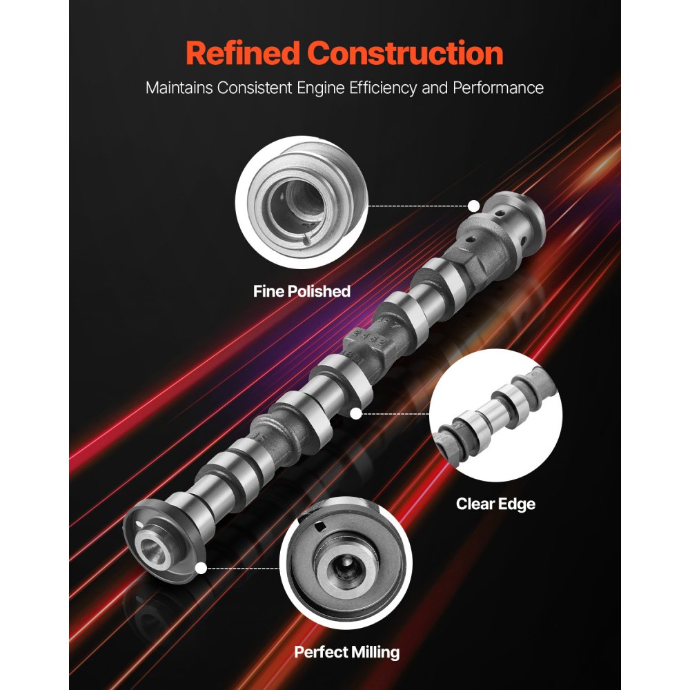 VEVOR Engine Camshaft, 05184377AF 05184377AH 5184377AD 5184377AE 5184377AF 5184377AG Cam Replacement, Work with 2011-2015 Jeep Grand Cherokee, 2011-2019 Dodge Journey, 3.6L V6