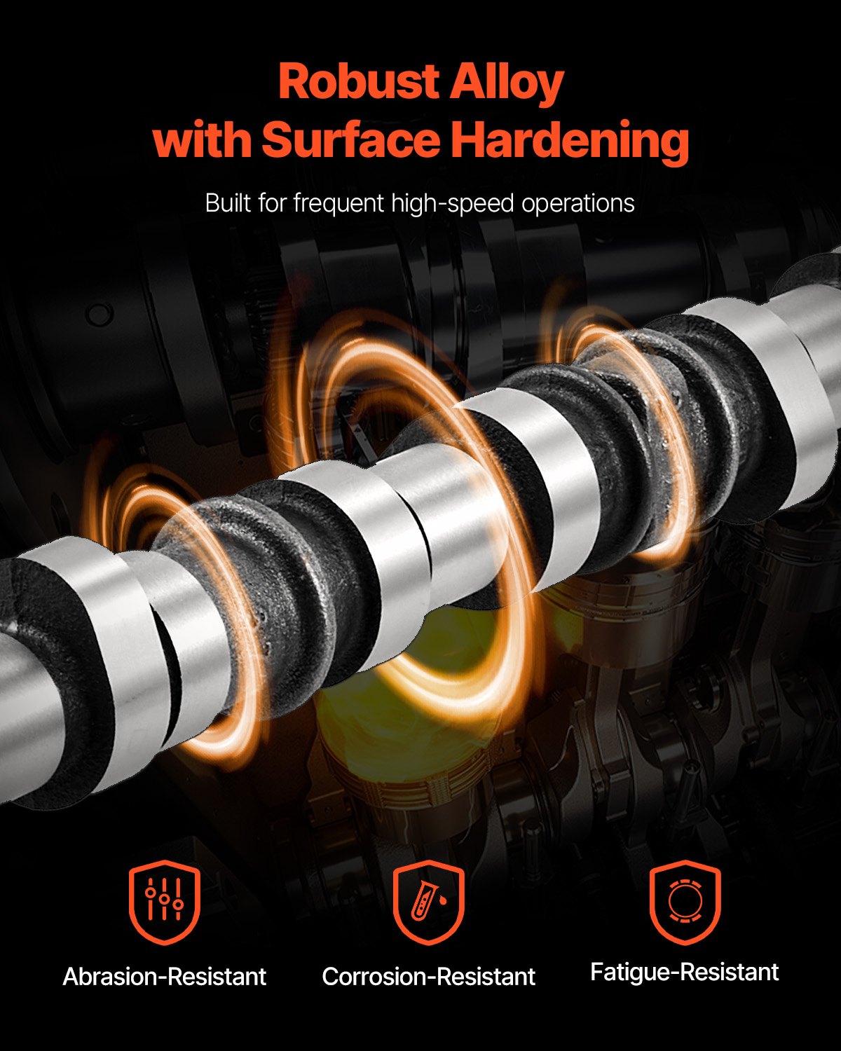 VEVOR Engine Camshaft, 05184377AF 05184377AH 5184377AD 5184377AE 5184377AF 5184377AG Cam Replacement, Work with 2011-2015 Jeep Grand Cherokee, 2011-2019 Dodge Journey, 3.6L V6