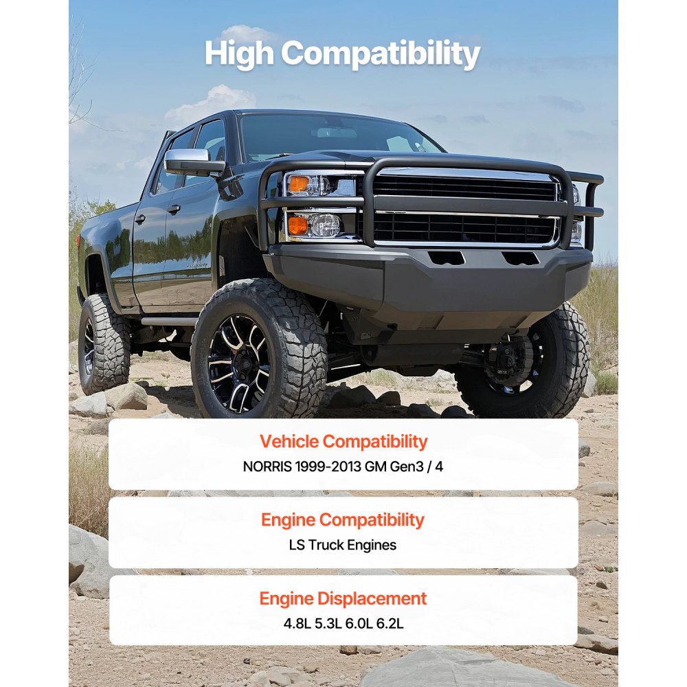 VEVOR Engine Camshaft, 12625437 SP011-16 Cam Replacement, Compatible with Norris trucks from 1999-2013 GM Gen3/4, LS Truck Engine 4.8L, 5.3L, 6.0L, and 6.2L