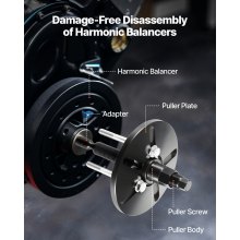 Harmonic Balancer Puller Removal & Install Tool Kit Flywheel Crankshaft