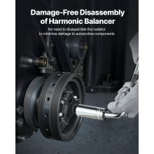 Harmonic Balancer Puller Kit Adjustable 3-Jaw Puller for Most Late Models