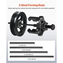 Harmonic Balancer Puller Kit Adjustable 3-Jaw Puller for Most Late Models