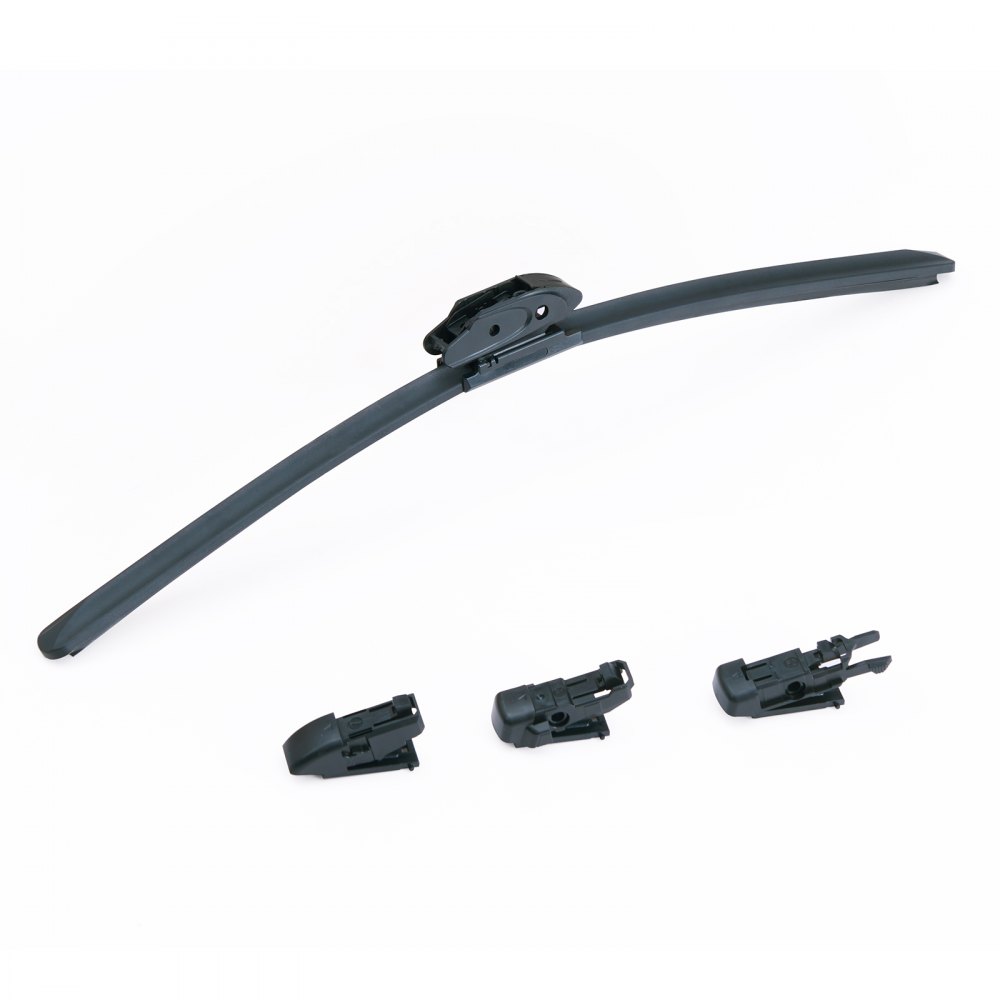 Escobillas limpiaparabrisas de goma VEVOR de 16", repuesto universal de 40 cm, bajo nivel de ruido y mejor ajuste, con 4 clips diferentes para la mayoría de los vehículos, fácil instalación.