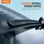 VEVOR 19" Rubber Wiper Blades, 48 cm Universal Replacement Wind Shield Wiper, Low Noise & Better Fit, with 4 Different Clips for most Car, Easy Installation