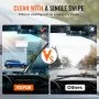 VEVOR 19" Rubber Wiper Blades, 48 cm Universal Replacement Wind Shield Wiper, Low Noise & Better Fit, with 4 Different Clips for most Car, Easy Installation