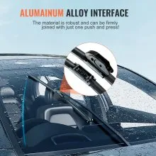 VEVOR 22" Rubber Wiper Blades, 56 cm Universal Replacement Wind Shield Wiper