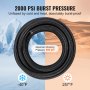 VEVOR 8AN Fuel Line Kit, 20 FT Fuel Hose Kit, 0.43" Nylon Stainless Steel Braided Fuel Line Oil/Gas/Diesel Hose End Fitting Kit, with 12 PCS Swivel Fitting Adapter Kit, Black