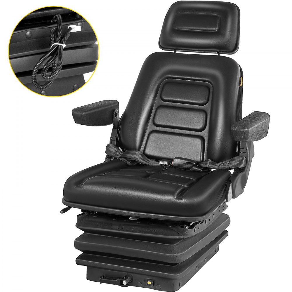 VEVOR Universal Tractor Suspension Seat, 35-170° Backrest Angle