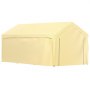 VEVOR carport canopy in light beige with sidewalls and roof covering, providing all-weather protection.