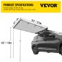 VEVOR Car Awning, 6.5'x8.2' Vehicle Awning, Pull-Out Retractable Awning Rooftop, Waterproof UV50+ Car Side Awning, Telescoping Poles Trailer Tent Shade w/Carry Bag for SUV Outdoor Camping Travel, Grey