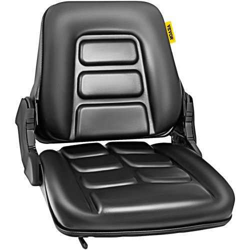 VEVOR Universal Forklift Seat Folding Replacement, Fulll Suspension Seat With 180° Adjustable Backrest Angle, Fits Most Heavy Mechanical Seat