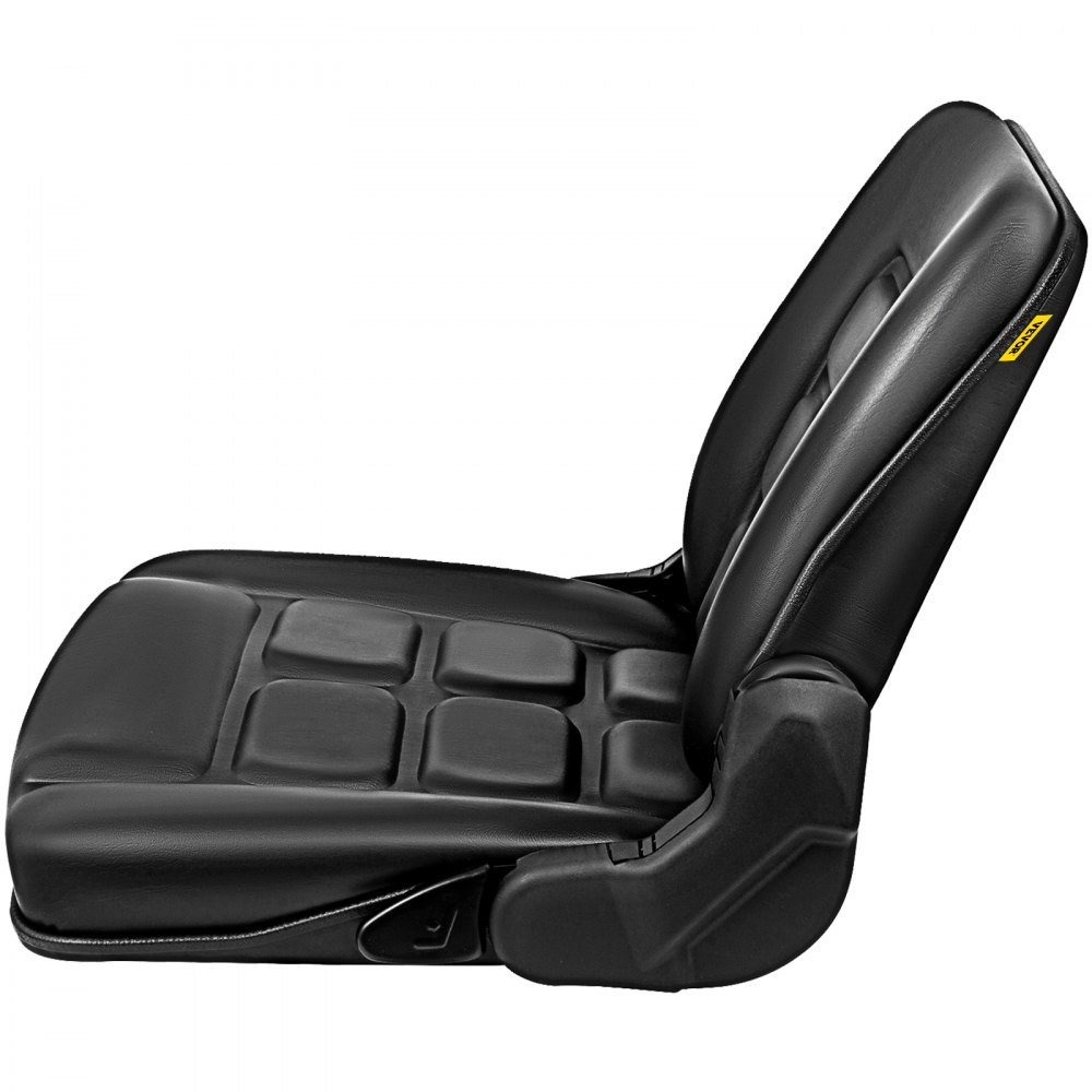VEVOR Reemplazo universal del asiento plegable de la carretilla elevadora, asiento de suspensión total con ángulo de respaldo ajustable de 180°, se adapta a la mayoría de los asientos mecánicos pesados