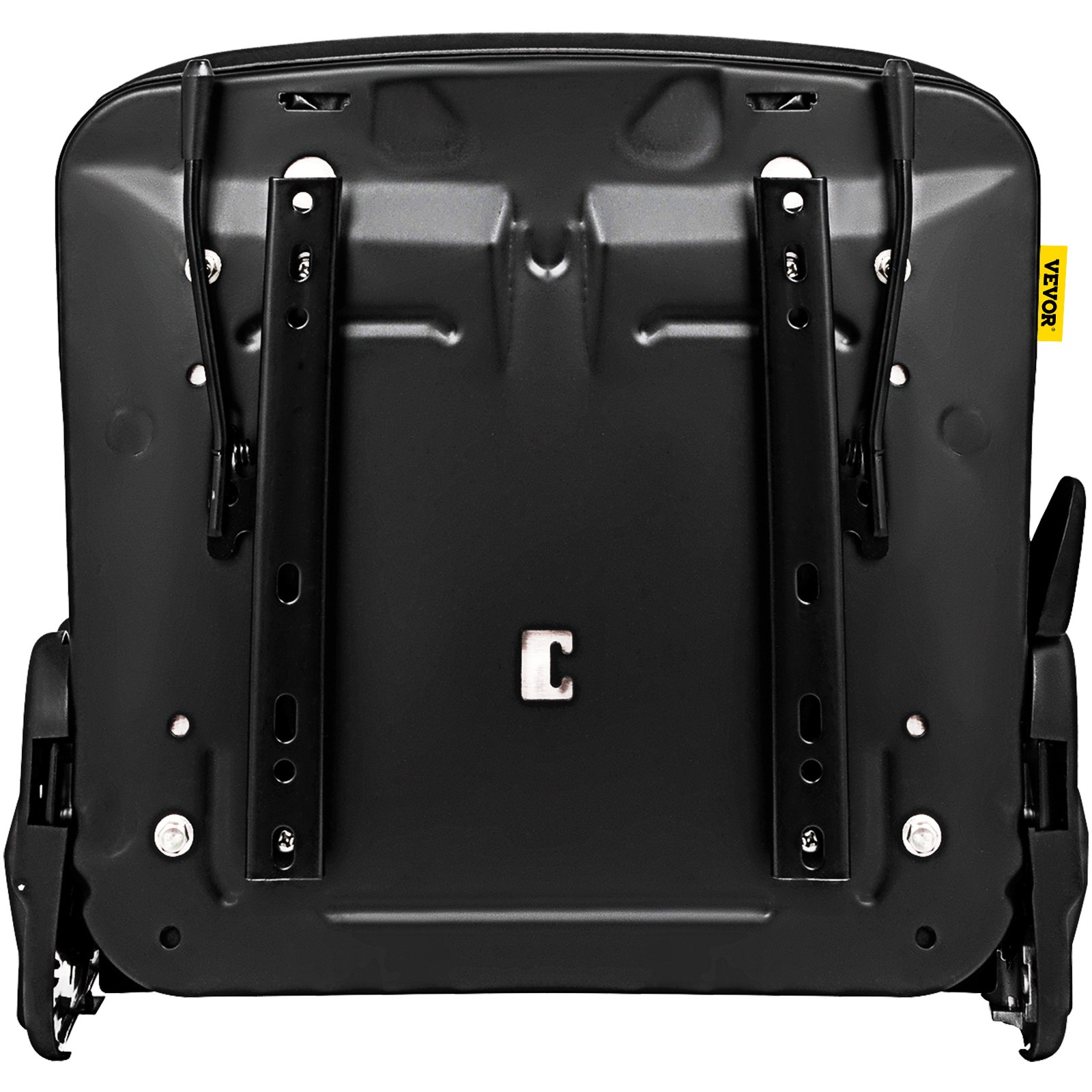 VEVOR Universal Fold Down Forklift Seat with Retractable Safety Belt, Armrest,Adjustable Seat for Excavator, Forklift, Tractor, Skid Loader, Backhoe Dozer Telehandler