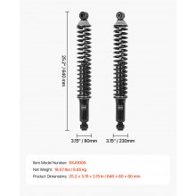 Rear Shock Absorber Strut Assembly 2Pcs 2000-2006 Chevrolet Suburban 1500