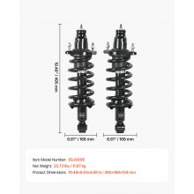 Rear Shock Absorber Strut Assembly 2Pcs Fit 2007-2009 Honda CR-V Models