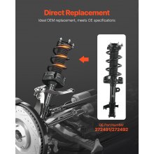 Front Shock Absorber Strut Assembly 2Pcs Fit 2007-2014 Honda CR-V