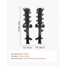 Front Shock Absorber Strut Assembly 2Pcs Fit 2007-2014 Honda CR-V