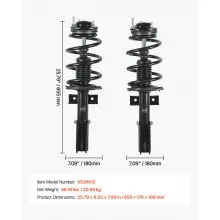 Front Shock Absorber Strut Assembly 2Pcs Fit 2007-2012 GMC Acadia