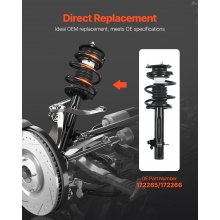 Front Shock Absorber Strut Assembly 2Pcs 2002-2006 Mini Cooper Convertible