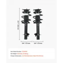 Front Shock Absorber Strut Assembly 2Pcs 2002-2006 Mini Cooper Convertible