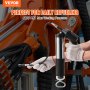 VEVOR Air Operated Grease Gun, 6000PSI, 14 OZ/400 CC Capacity Heavy Duty Pneumatic Grease Gun, with 18.5 Inch Flexible Hose, 1 Black Flat Coupler Pointed Coupler Bent Metal Pipe Locking Clamp Coupler