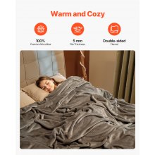 King Size Blanket 108 x 90 inches Lightweight Throw Blanket for Bed Grey