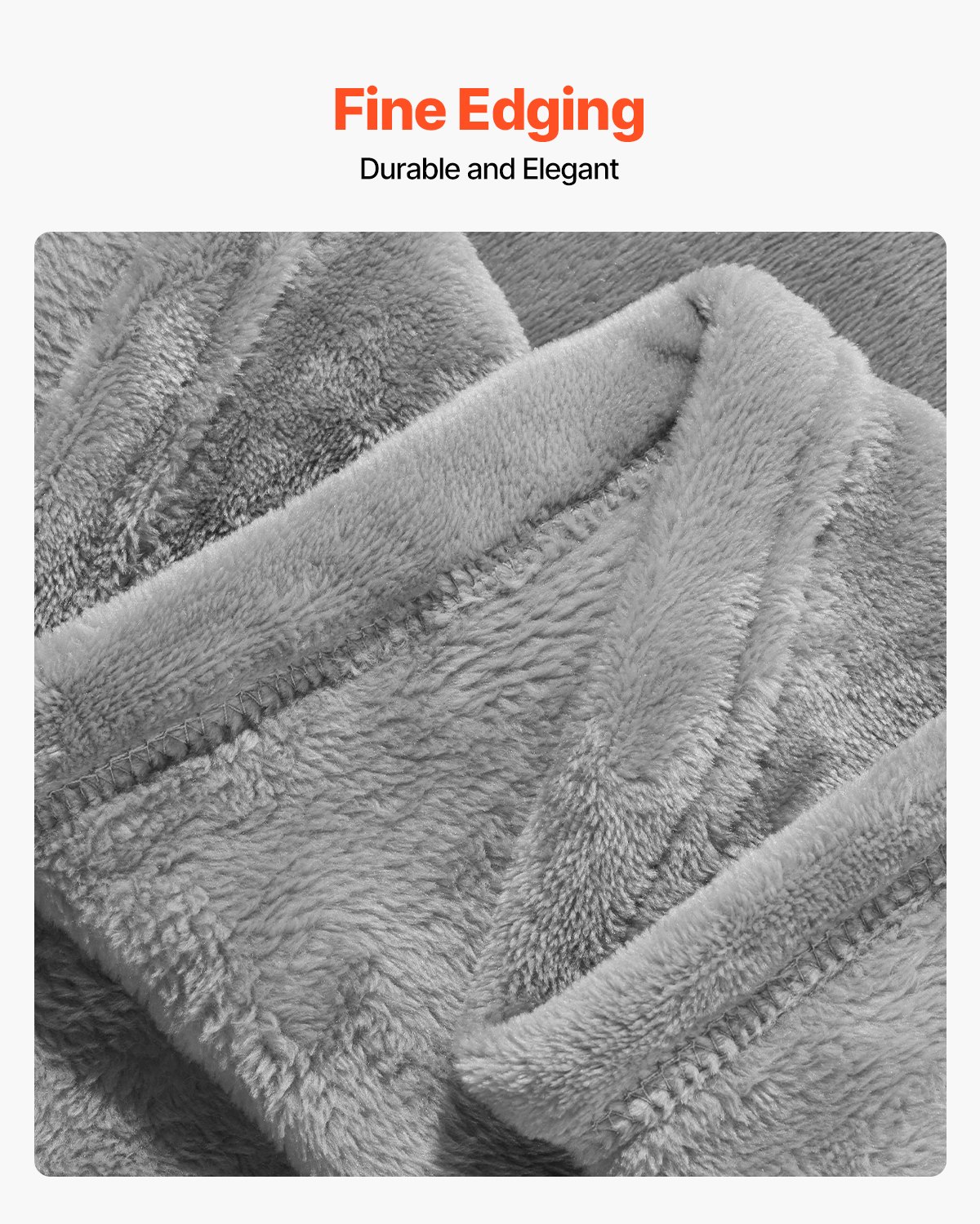 VEVOR Queen Size Blanket, 90 x 90 inches, Lightweight and Fuzzy Throw Blanket for Bed, Cozy Grey Queen Blanket for All Season, Warm Plush Machine Washable Bedding, Grey
