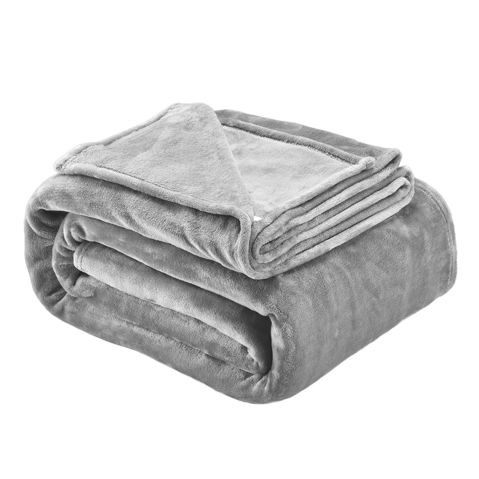 VEVOR Queen Size Blanket, 90 x 90 inches, Lightweight and Fuzzy Throw Blanket for Bed, Cozy Grey Queen Blanket for All Season, Warm Plush Machine Washable Bedding, Grey