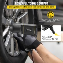 VEVOR Air Impact Wrench 3/4 Inch Pneumatic Impact Wrench, 1800 Nm Air Impact Driver, 1327 ft-lbs Air Impact Driver with 3-Speed Control Heavy-Duty Twin Hammer Air Wrench for Tire Rotation and Removal