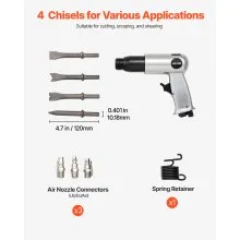 VEVOR Air Hammer 3500 BPM 12 CFM Pneumatic Hammer Air Hammer Kit with 4 Chisels