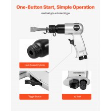 VEVOR Air Hammer 4500 BPM 11 CFM Pneumatic Hammer Air Hammer Kit with 4 Chisels
