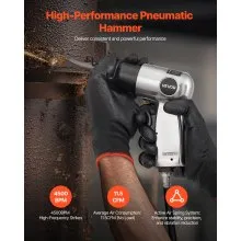 VEVOR Air Hammer 4500BPM Pneumatic Hammer with Air Needle Scaler & 4 Chisels