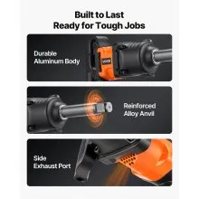 VEVOR 1-Inch Air Impact Wrench Up to 1800 ft-lbs Pneumatic Gun 6000RPM 6-Speed