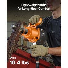 VEVOR 1-Inch Air Impact Wrench, Twin Hammer Air Impact Gun, Up to 1626N.m Reverse Torque, 4600RPM 6-Speed Pneumatic Wrench for Heavy Duty Auto Repairs and Maintenance