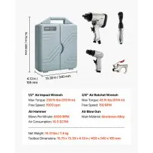 VEVOR 50pcs Pro Air Tool and Accessories Kit Air Impact & Ratchet Wrench Hammer