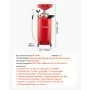 VEVOR 79.5L Waste Oil Drain Tank, Air Operated Portable Oil Drainer with Adjustable Funnel Height, Industrial Fluid Drain Tank with Wheels, Fluid Fuel Transfer Drainage for Auto Repair Shops, Red