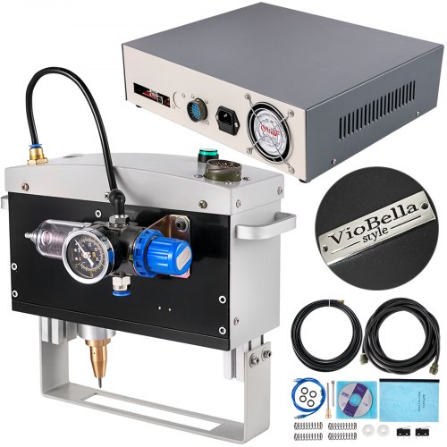 VEVOR Pneumatic Marking Machine 80X30mm Metal Marking Machine 300W Pneumatic Dot Peen Marking Machine Maximum Marking Depth 0.05-2 mm for Marking Code, Serial Number, Letter, Logo