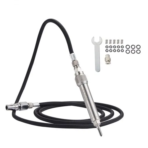 VEVOR Pneumatic Engraving Pen, 11400 BPM, Speed Adjustable  1/8" Pencil Grinder, Portable Pneumatic Scribe Pen with Air Hose, Air Micro Grinder Scribe Pen for Precision Carving on Stone Glass Wood