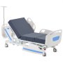 VEVOR Premium 5 Function Full Electric Hospital Bed, ICU Electric Medical Bed with Trendelenburg & Reverse Trendelenburg, 5-Inch Locking Casters, IV Pole for Home Hospital Use, 550LBS Loading