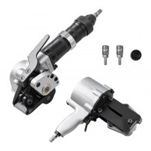 VEVOR Pneumatic Steel Strapping Machine, 8500 N Tension Force, Metal Strapping Tool Tensioner and Cutter Sealer for 1.26 in Width Metal Belt, Heavy Duty Split Type Baler for High Tensile Packaging