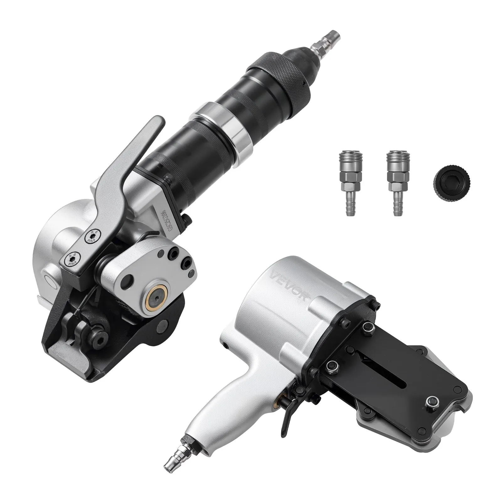 VEVOR Pneumatic Steel Strapping Machine, 8500 N Tension Force, Metal Strapping Tool Tensioner and Cutter Sealer for 1.26 in Width Metal Belt, Heavy Duty Split Type Baler for High Tensile Packaging