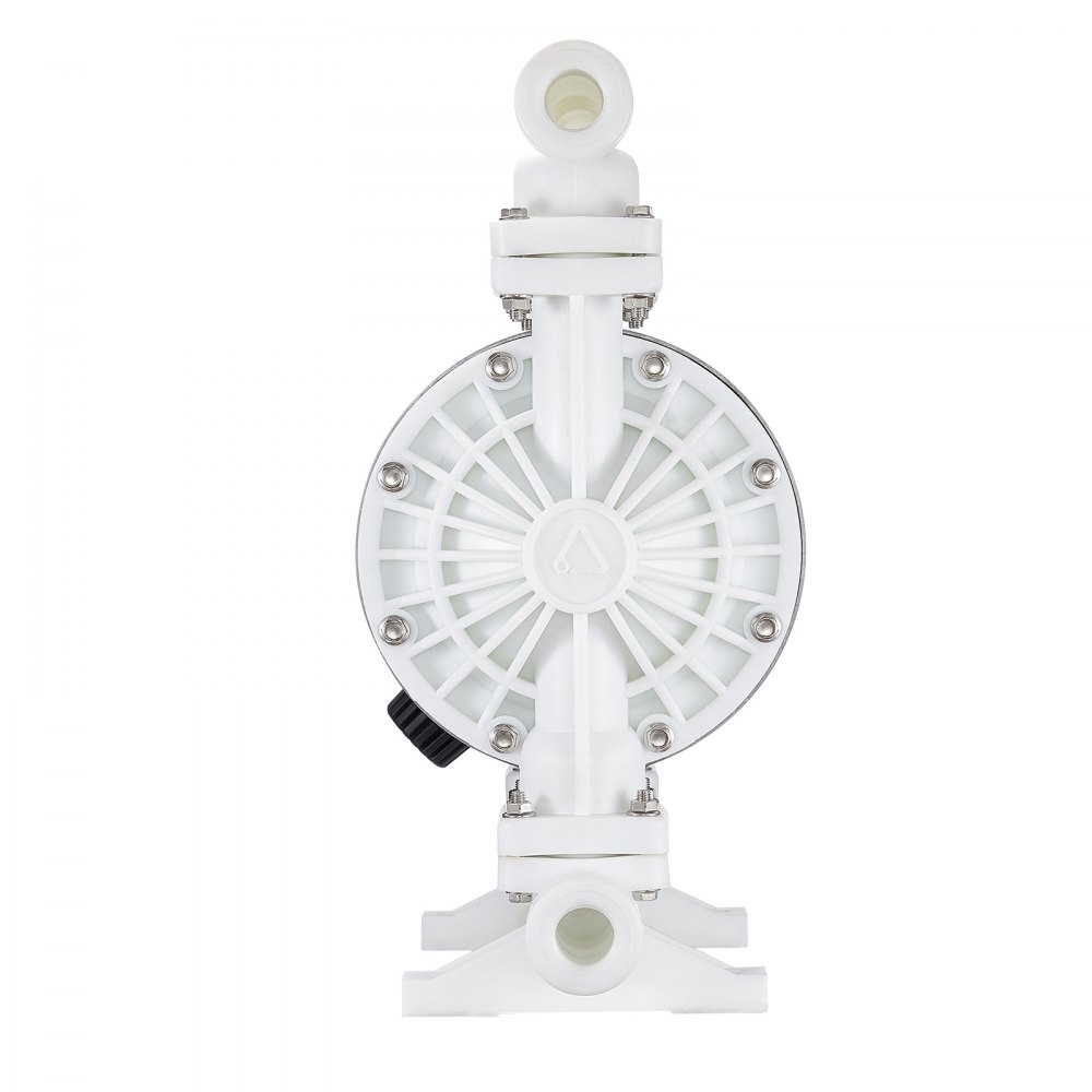 VEVOR Air Operated Double Diaphragm Pump, 94.64 LPM Max, Standard Inlet & Outlet Air Pneumatic Waste Oil Transfer Pump, Polypropylene Body, Dual Diaphragms, for Diesel, Grease, Kerosene, Gasoline