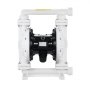 VEVOR Air Operated Double Diaphragm Pump, 25 GPM, 1 inch Inlet & Outlet Pneumatic Waste Oil Transfer Pump, Max 100 PSI, Polypropylene Body, Air-Operated for Diesel, Grease, Kerosene, Gasoline & Oil