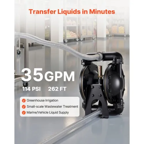 Pneumaatiline membraanpump 132 l/min, alumiinium — pilt 3