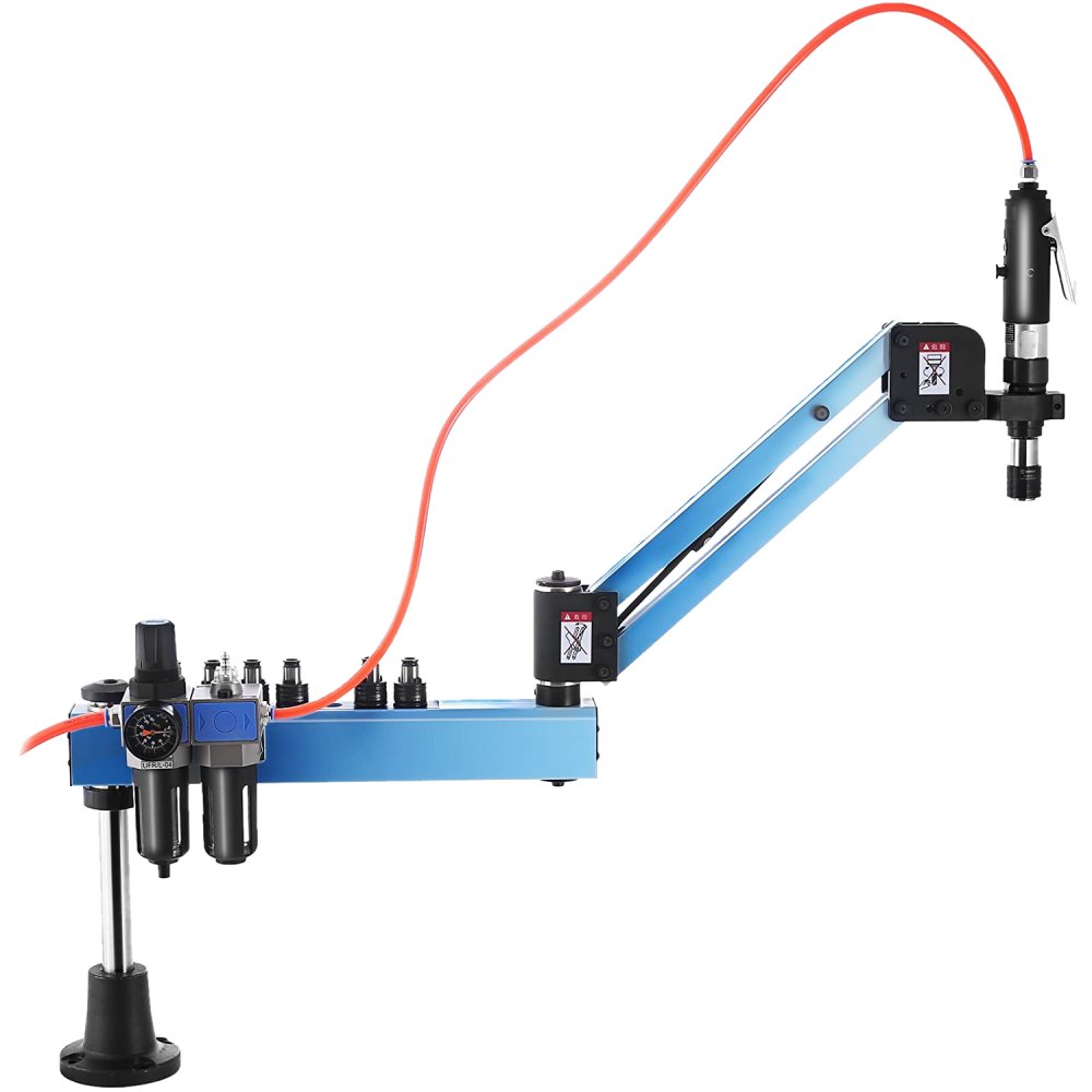 VEVOR pneumatic tapping machine with adjustable arm and red pneumatic hose