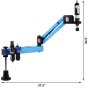 VEVOR pneumatic tapping machine with adjustable arm, 34.5&quot; height, and 37.5&quot; width.
