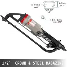 VEVOR Hog Ring Stapler SC760B, Pneumatic Hog Ring Plier 12.5mm, C Ring Pneumatic Gun 16 Gauge, Pneumatic Plier Stapler 3.2mm Closure Diameter, Pneumatic Hog Ring Gun for Mattress