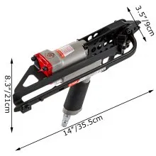 VEVOR Hog Ring Stapler SC760B, Pneumatic Hog Ring Plier 12.5mm, C Ring Pneumatic Gun 16 Gauge, Pneumatic Plier Stapler 3.2mm Closure Diameter, Pneumatic Hog Ring Gun for Mattress