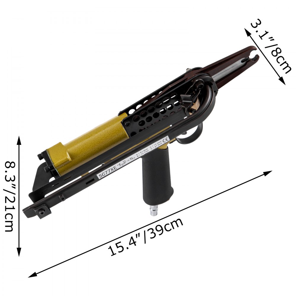 Hog Ring Stapler SC77XE Pneumatic Hog Ring Plier 1/4'' NPT C Ring Gun Mattress